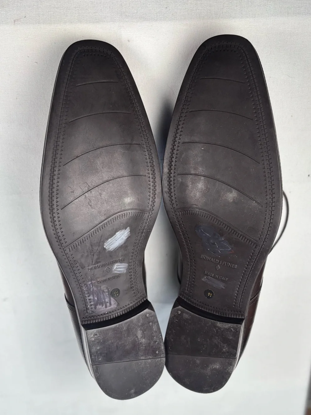 Donald J. Pliner Borak Men's Dark Brown Leather Derby Shoes Size 11 M
